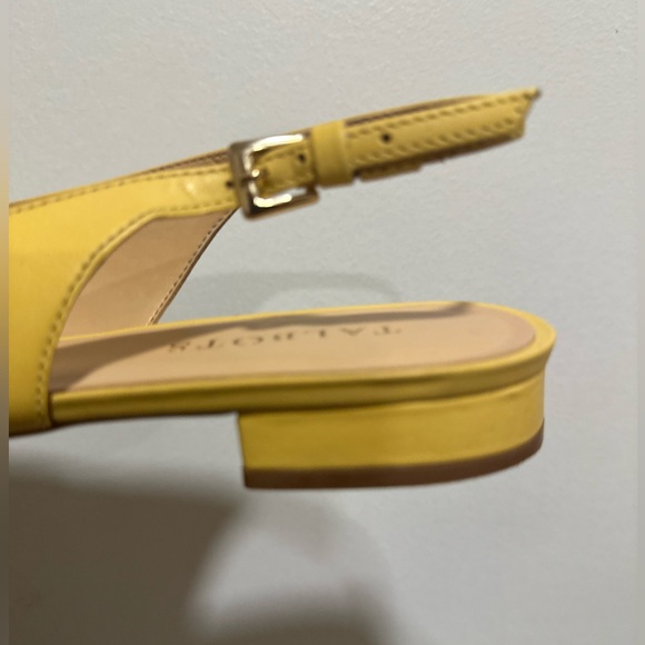 $119 Talbots Solid Yellow Marigold Edison Slingback Flats Size 9.5W - Picture 12 of 16